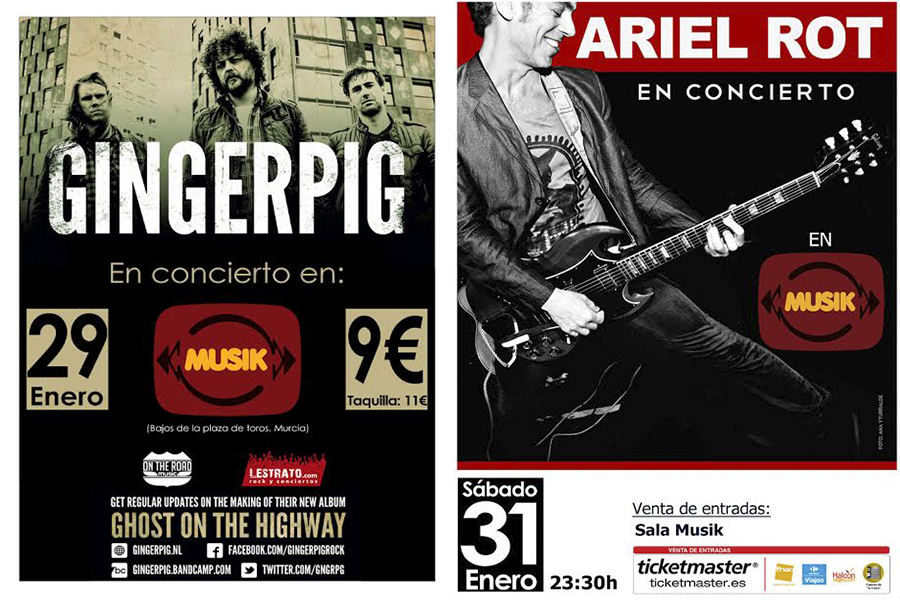 Gingerpig y Ariel Rot en Sala Musik First