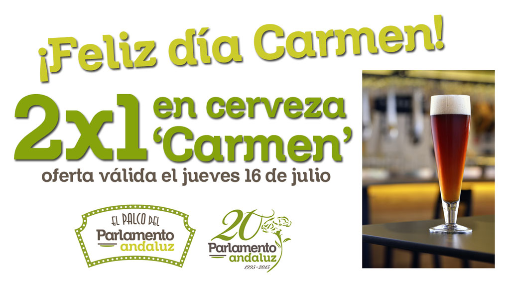 2x1 en Cerveza 'Carmen' en El Palco del Parlamento First