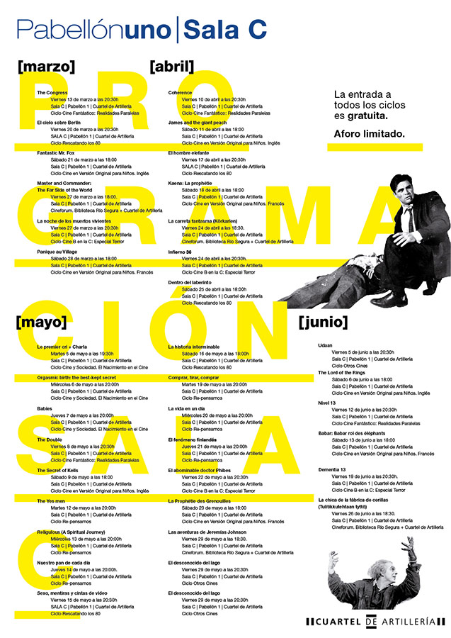 Cine en Cuartel de Artillería: Junio / Julio 2015 First