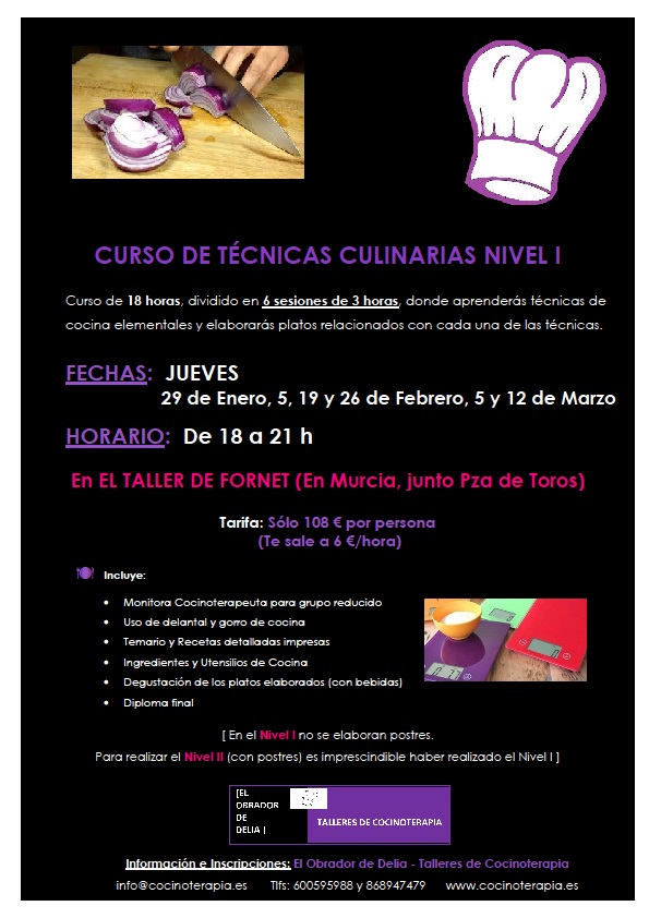 8 Edición curso de larga duración: Técnicas culinarias nivel 1 First