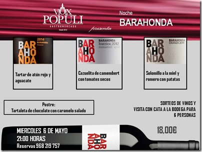 Cata de vinos Barahonda en Vox Populi Gastromercado First