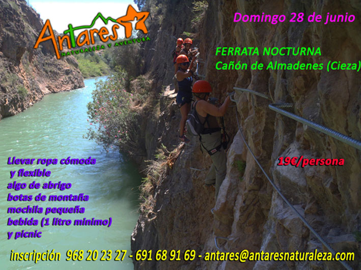 Ferrata nocturna por el cañon de Almadenes First