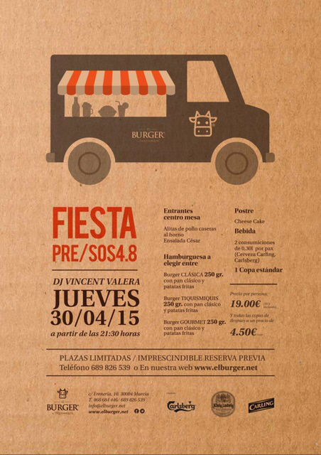Fiesta Pre/SOS4.8 en El Burger by Tiquismiquis First