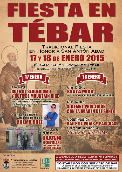 Fiestas en honor a San Antón Abad en Tebar, Águilas First