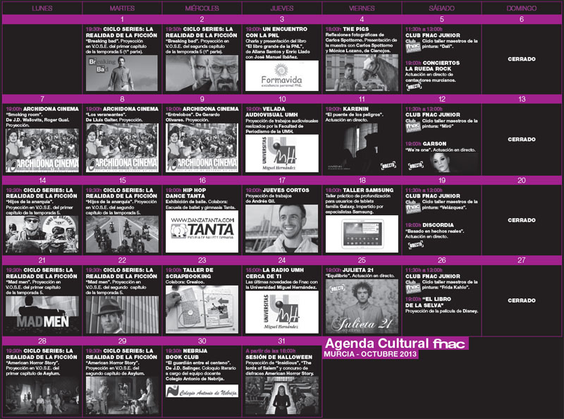 Actividades Fnac Octubre 2013 First