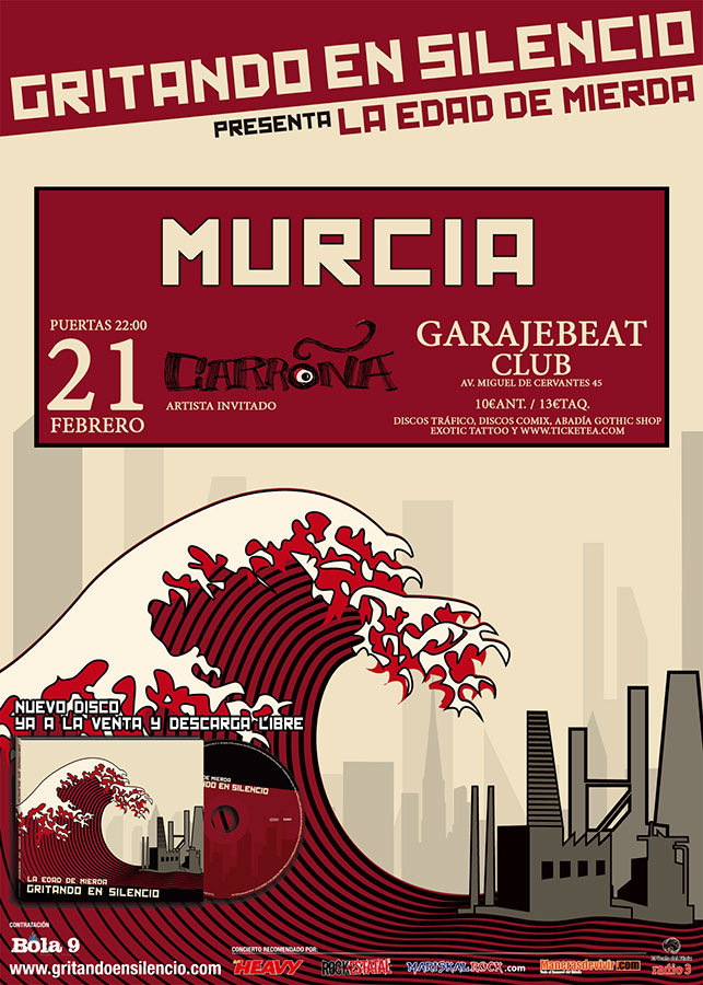 Concierto Gritando en Silencio en Murcia: La Edad de Mierda First