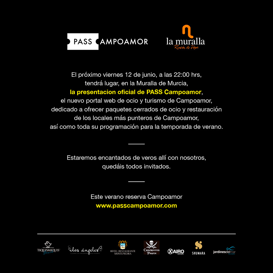 Presentación “PASS Campoamor" en La Muralla First
