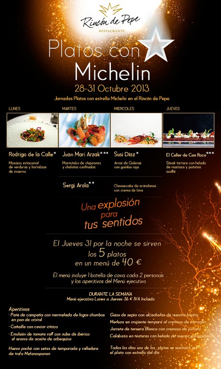 Platos con Estrella Michelín en el Rincón de Pepe First