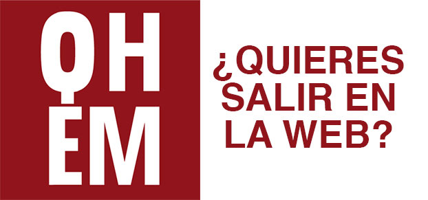 ¿Quieres salir en la web? First