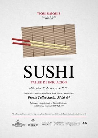 Taller iniciación al sushi en Tiquismiquis First