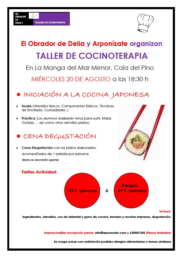 Taller cocinoterapia: Iniciación a la cocina japonesa First