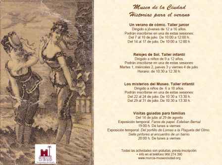 Talleres de Verano en el Museo de la Ciudad de Murcia First