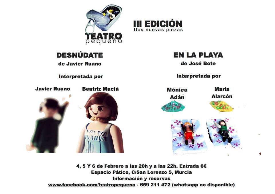 III Edición de Teatro Pequeño: "Desnúdate" y "En la playa" First