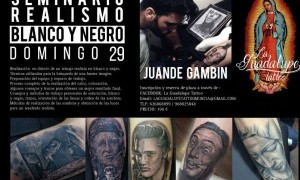 Seminario tatuajes realismo blanco y negro 